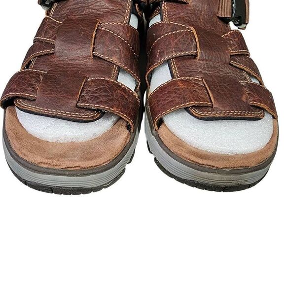 Clark\'s Unstructured Men\'s Brown Leather Un Trek Cove Sandals Size 12